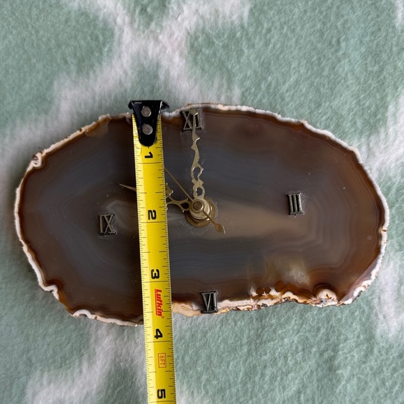Gray Brown Agate slice Clock - Picture 5 of 5